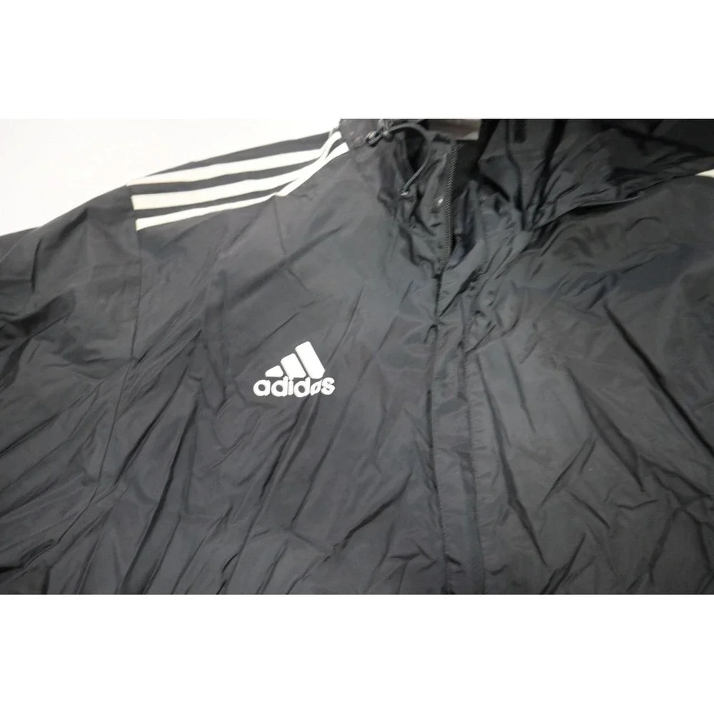 Adidas Track Jacket Dark Blue Striped Performance Full Zip Athletic Mens Large‎